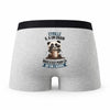 Caleçon Cyrille Panda Grain - Humour Boxer Gris Idée Cadeau