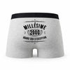 Caleçon Millésime Grand Cru 2000 Ministère de la Magie - Humour Boxer Gris Cadeau