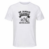 Maillot de Sport Homme Escalade Octogenaire - T-Shirt Respirant Polyester Manches Courtes - Cadeau Sportif Anniversaire Noël Fête des Pères