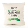 Housse de Coussin Premium Merci Grand-mère Inoubliable Femme - Coton Canvas Fairtrade Beige Idée Cadeau Décoration Canapé