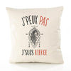 Housse de Coussin Premium Signe Vierge Version Blanc - Coton Canvas Fairtrade Beige Idée Cadeau Décoration Canapé