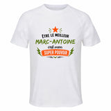 Maillot de Sport Homme Meilleur Marc-Antoine Super Pouvoir Cadeau Anniversaire Noël Fête des Pères T-Shirt Respirant Polyester