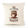 Housse de Coussin Premium Eden Chouette Grain - Coton Canvas Fairtrade Beige Idée Cadeau Décoration Canapé