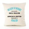Housse de Coussin Premium Un Clerc de Notaire Formidable - Coton Canvas Fairtrade Beige Idée Cadeau Décoration Canapé