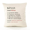 Housse de Coussin Premium Kénan Définition - Coton Canvas Fairtrade Beige Idée Cadeau Décoration Canapé 40x40