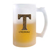 Verre à Bière Théodore Lettre Viking | Chope de Bière Pinte | Idée Cadeau Prénom Motard Jeux de Rôle Vidéo Anniversaire Papa Collègue Départ Retraite Noël