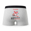 Caleçon Yohann Maître du Feu et de la Chipolata - Humour Boxer Gris Cadeau