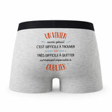 Caleçon Un Vivien Aussi Génial - Humour Boxer Gris Idée Cadeau