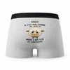 Caleçon Enzo Agneau - Humour Boxer Gris Idée Cadeau