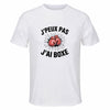 Maillot de Sport Homme Boxe J'peux Pas - T-Shirt Respirant Polyester Manches Courtes - Cadeau Sportif Anniversaire Noël Fête des Pères
