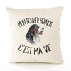 Housse de Coussin Premium Bouvier Bernois - Coton Canvas Fairtrade Beige Idée Cadeau Décoration Canapé