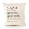 Housse de Coussin Premium Alexane Définition - Coton Canvas Fairtrade Beige Idée Cadeau Décoration Canapé