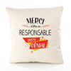 Housse de Coussin Premium Merci Responsable Génial - Coton Canvas Fairtrade Beige Idée Cadeau Décoration Canapé