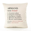 Housse de Coussin Premium Armand Définition - Coton Canvas Fairtrade Beige Idée Cadeau Décoration Canapé