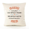 Housse de Coussin Premium Un Matthéo Aussi génial - Coton Canvas Fairtrade Beige Idée Cadeau Décoration Canapé