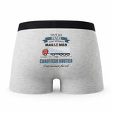 Caleçon Papa Chauffeur Routier - Humour Boxer Gris Idée Cadeau Fête des Pères