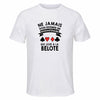 Maillot de Sport Homme Belote Copie 5 Quarantenaire - T-Shirt Respirant Polyester Manches Courtes - Cadeau Sportif Anniversaire Noël Fête des Pères