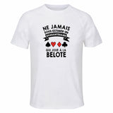 Maillot de Sport Homme Belote Copie 5 Quarantenaire - T-Shirt Respirant Polyester Manches Courtes - Cadeau Sportif Anniversaire Noël Fête des Pères