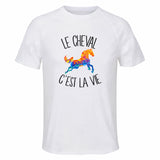 Maillot de Sport Homme Cheval C'est La Vie - T-Shirt Respirant Polyester Manches Courtes - Cadeau Sportif Anniversaire Noël Fête des Pères