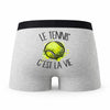 Caleçon C Est La Vie Blanc - Humour Boxer Gris Passion Idée Cadeau