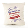 Housse de Coussin Premium dresseuse de Chevaux Meilleure Monde - Coton Canvas Fairtrade Beige Idée Cadeau Décoration Canapé