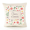 Housse de Coussin Femme Claire d'amour Motif Floral déco Salon canapé Chambre Cadeau Femme Anniversaire noël Coussin décoratif Motif Floral
