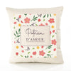 Housse de Coussin Femme Patricia d'amour Motif Floral déco Salon canapé Chambre Cadeau Femme Anniversaire noël Coussin décoratif Motif Floral