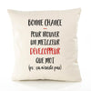 Housse de Coussin Premium Développeur ça n'existe Pas Homme - Coton Canvas Fairtrade Beige Idée Cadeau Décoration Canapé