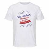 Maillot de Sport Homme Moniteur De Ski Meilleur Monde - T-Shirt Respirant Polyester Manches Courtes - Cadeau Sportif Anniversaire Noël Fête des Pères