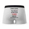 Caleçon Leandre ça n'existe Pas Homme - Humour Boxer Gris Idée Cadeau