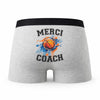 Caleçon Merci Basket - Humour Boxer Gris Passion Sport Idée Cadeau