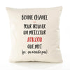 Housse de Coussin Premium Loulou ça n'existe Pas Homme - Coton Canvas Fairtrade Beige Idée Cadeau Décoration Canapé 40x40