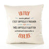 Housse de Coussin Premium Un Prof Aussi génial - Coton Canvas Fairtrade Beige Idée Cadeau Décoration Canapé