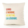 Housse de Coussin Premium Loris Mythe Légende Vintage - Coton Canvas Fairtrade Beige Idée Cadeau Décoration Canapé 40x40