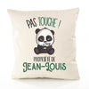 Housse de Coussin Premium Jean-Louis Pas Touche Panda - Coton Canvas Fairtrade Beige Idée Cadeau Décoration Canapé 40x40