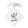Doudou Bébé Lapin Camille Yeux Biche Cadeau Naissance Fille Nouveau Né