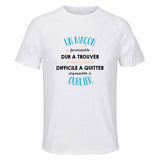 Maillot de Sport Homme pour Un Macon Formidable Blanc - T-Shirt Respirant Polyester Manches Courtes - Cadeau Sportif Anniversaire Noël Fête des Pères