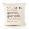 Housse de Coussin Premium Antoinette Définition - Coton Canvas Fairtrade Beige Idée Cadeau Décoration Canapé