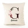 Housse de Coussin Premium Gabrielle Lettre - Coton Canvas Fairtrade Beige Idée Cadeau Décoration Canapé