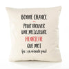 Housse de Coussin Premium Henriette ça n'existe Pas - Coton Canvas Fairtrade Beige Idée Cadeau Décoration Canapé 40x40