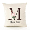 Housse de Coussin Premium Marie-Josée Lettre - Coton Canvas Fairtrade Beige Idée Cadeau Décoration Canapé