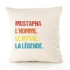 Housse de Coussin Premium Mustapha Mythe Légende Vintage - Coton Canvas Fairtrade Beige Idée Cadeau Décoration Canapé