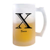Verre à Bière Xavier Lettre | Chope de Bière Pinte | Idée Cadeau Prénom Anniversaire Papa Collègue Départ Retraite Noël