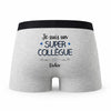 Caleçon Didier Un Super Collègue - Humour Boxer Gris Idée Cadeau