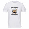 Maillot de Sport Homme Scrabble J'peux Pas - T-Shirt Respirant Polyester Manches Courtes - Cadeau Sportif Anniversaire Noël Fête des Pères