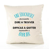 Housse de Coussin Premium Une éducatrice Impossible à Oublier - Coton Canvas Fairtrade Beige Idée Cadeau Décoration Canapé