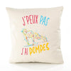 Housse de Coussin Premium Pompes Push-up Version Blanc - Coton Canvas Fairtrade Beige Idée Cadeau Décoration Canapé