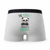 Caleçon Manel Pas Touche Panda - Humour Boxer Gris Idée Cadeau