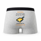 Caleçon Marceau Courir après la Raclette - Humour Boxer Gris Idée Cadeau