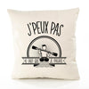 Housse de Coussin Premium Kayak pagayer Version Blanc - Coton Canvas Fairtrade Beige Idée Cadeau Décoration Canapé 40x40